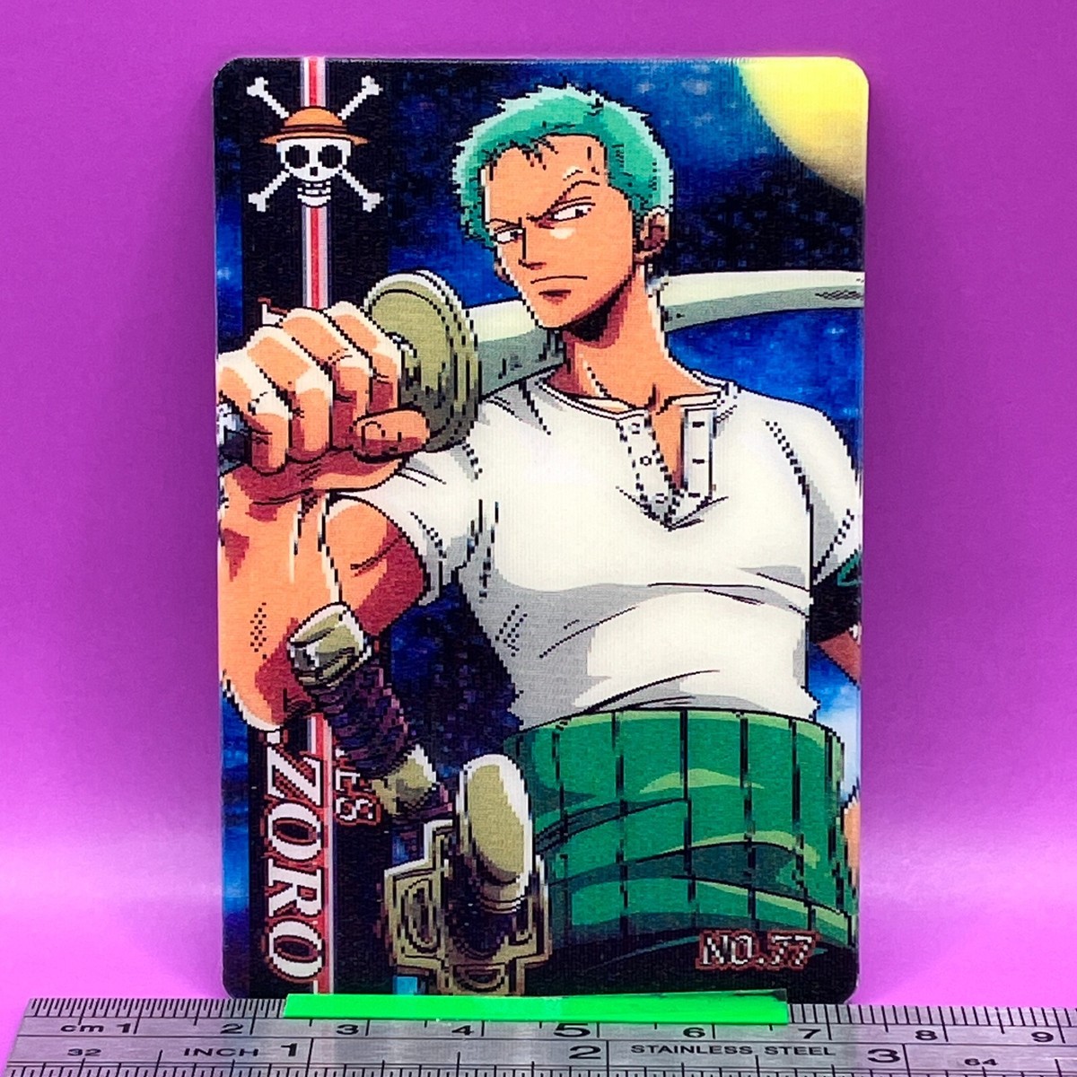 Roronoa Zoro 77 One Piece King of Pirates Gummy Card 32003 BANDAI