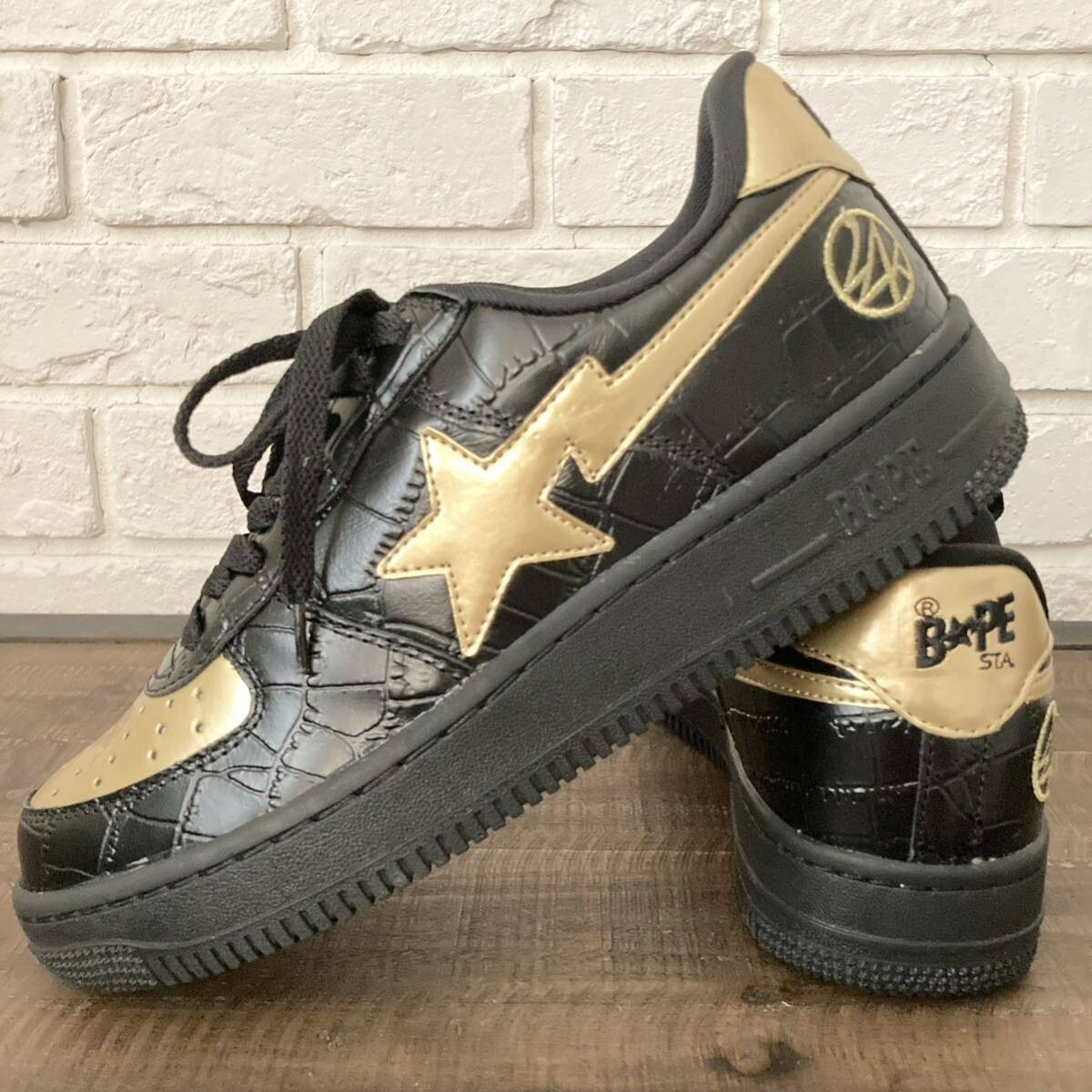 24Karats BAPESTA leather sneakers a bathing ape BAPE STA US 9.5 | eBay