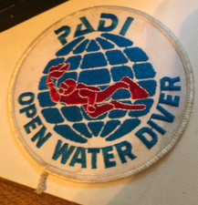 PADI ADVANCED OPEN WATER SCUBA DIVER 4" EMBROIDERED PATCH vintage new