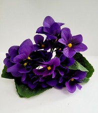 Flower Bouquet Purple Violet Artificial Wreath Table Decoration Arrangement Gift