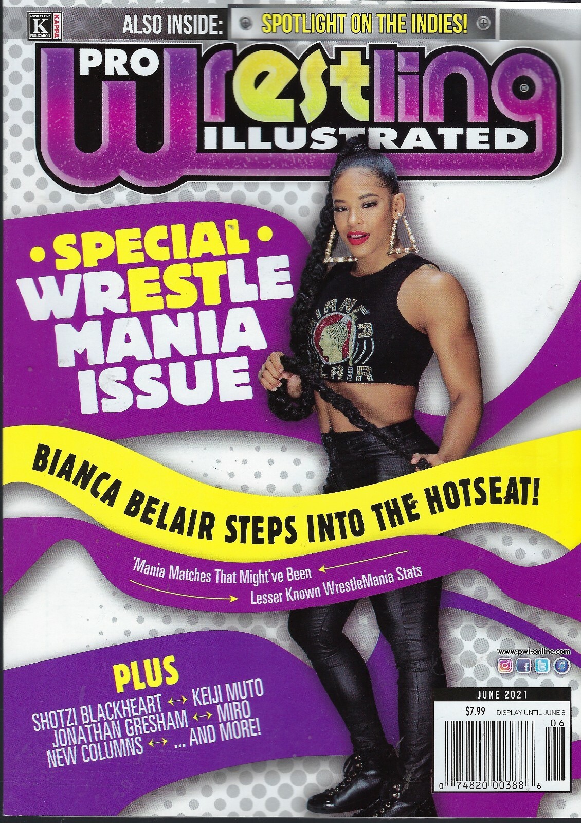 PRO Wrestling Illustrated June 2021 Bianca Belair in the Hot Seat