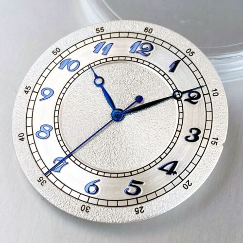 Orologio retrò 33,5 mm quadrante bianco salmone adatto vintage stile pilota NH35 NH36 movimento - Foto 11 di 12