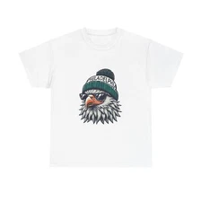Cool Philadelphia Eagles Birds Mascot Beanie Glasses Unisex T Shirt