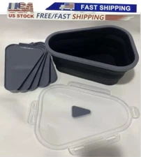 Pizza Storage Container Box Foldable Triangle Reusable Pack Container Multiuse