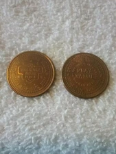 Copper SHOWBIZ PIZZA PLACE BRASS TOKEN CHUCK E CHEESE 