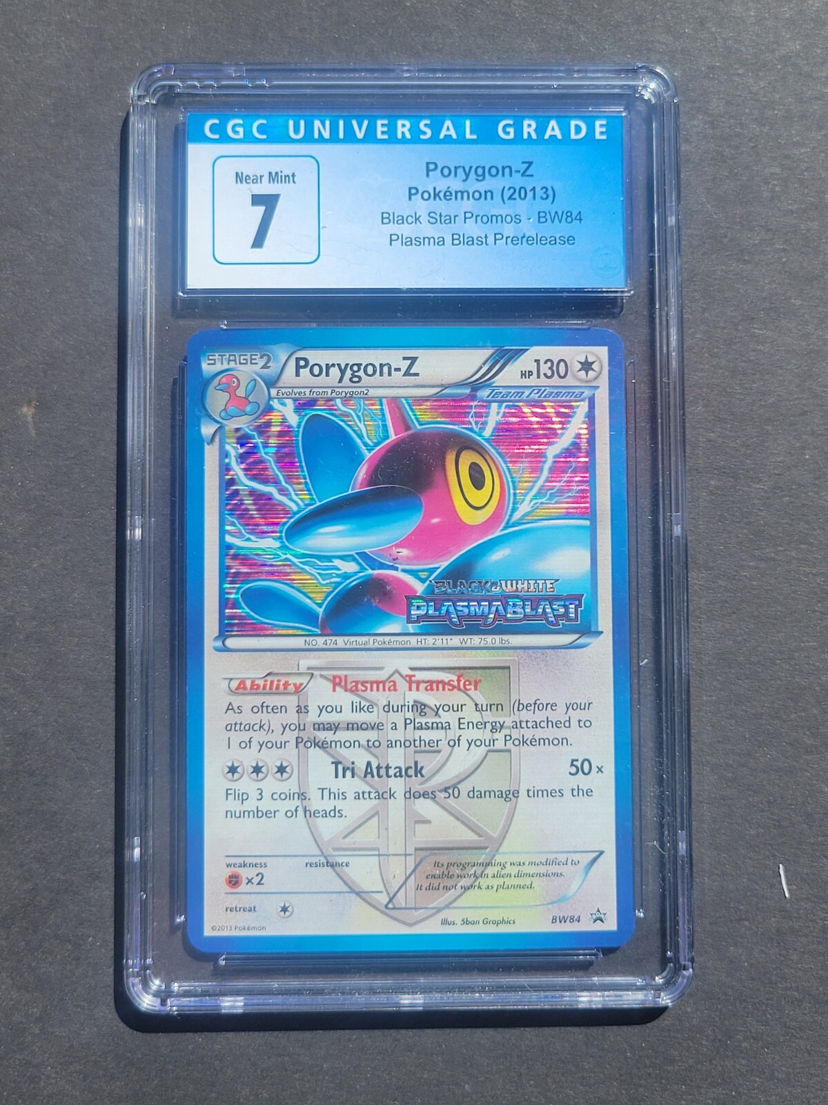 CGC 7 PORYGON-Z BW84 - BLACK & WHITE Prerelease PROMO PSA - NEAR MINT