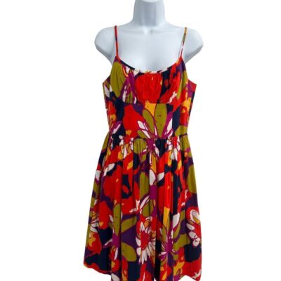 Trina Turk Summer Dress Multicolor Skater Size Coastal Floral