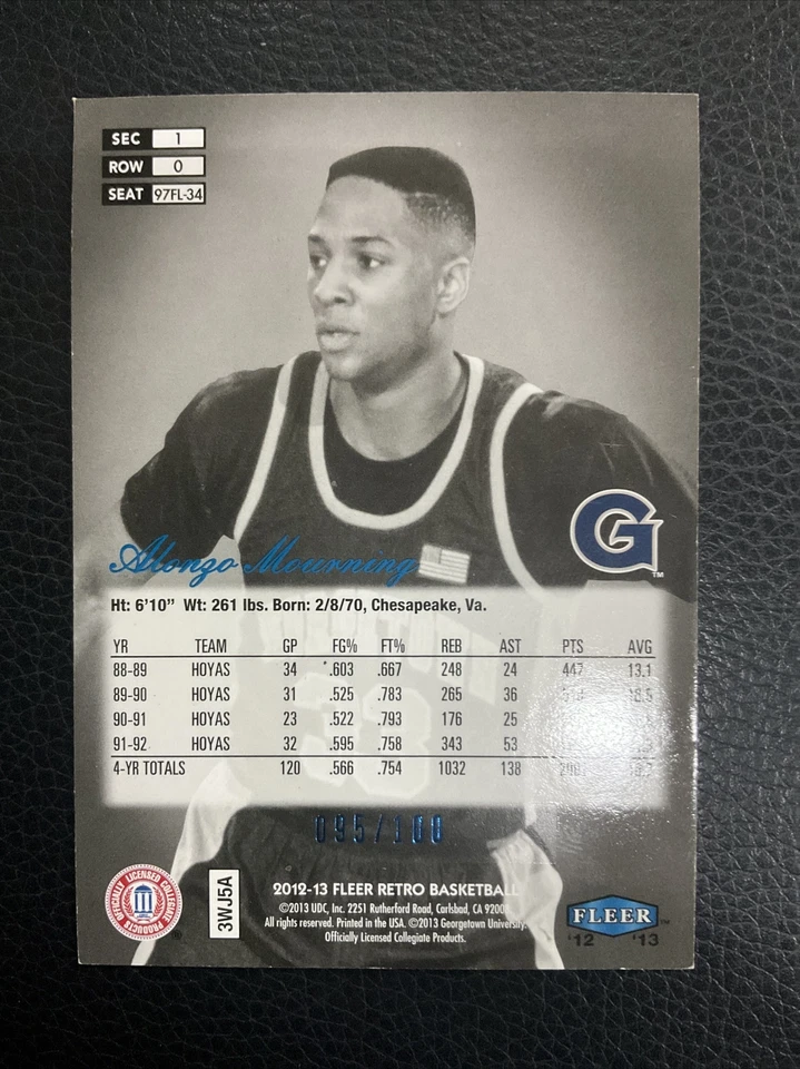 2012-13 FLEER ретро Алонзо траур ряд 0 97-98 FLAIR витрина наследия 95/100 SP - Изображение 2 из 2