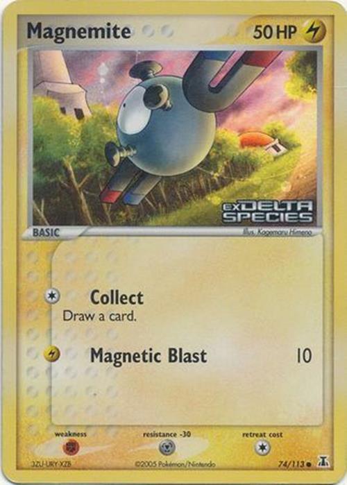 Magnemite - 74/113 - Pokemon Delta Species Reverse Holo Rare NM