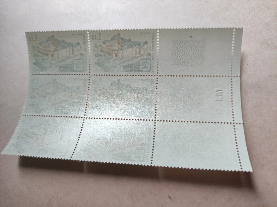 Bloc 6 TIMBRES FRANCE NEUF YT N° 1686 19701 château fort de Sedan - Photo 2/2