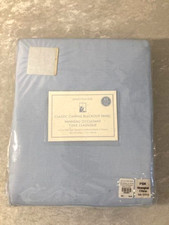 NEW Pottery Barn Kids Canvas Blackout One 1 Panel Light Blue Curtain 44 x 63"