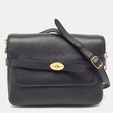 Mulberry Black Leather Small Belted Bayswater Shoulder Bag