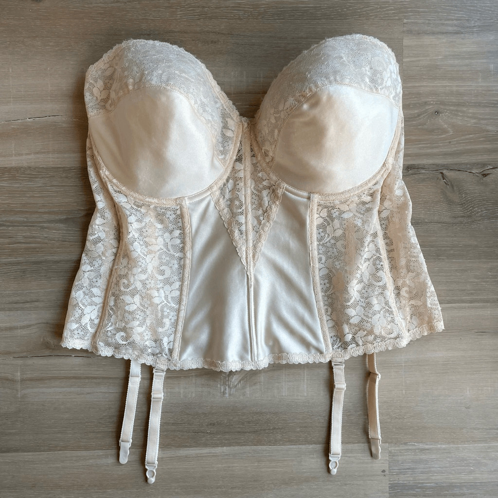 Vintage FREDERICKS of HOLLYWOOD Size 42DD 80's Zip Co… Gem