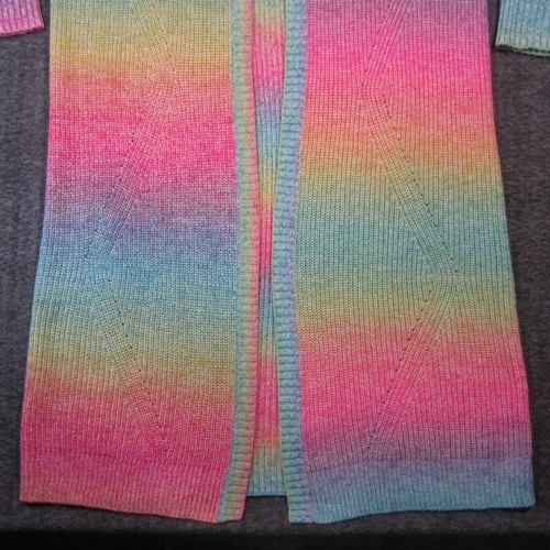 Torrid Long Cardigan Womens 2X Rainbow Ombre Open Front Duster Colorful Festival - Picture 8 of 11
