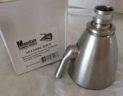 Mountain MT1006/BRN - 6-Jet Adjust. Shower Head w/2-3/4'' Face - Brushed Nickel