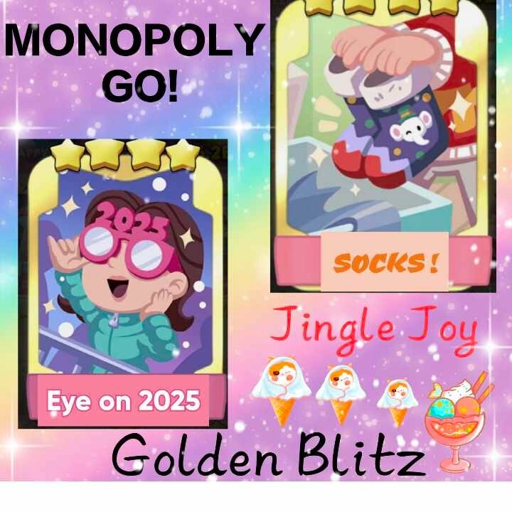 Monopoly Go Golden blitz SOCKS ?! ⚡ Eye on 2025! STICKER⚡ fast & cheap⭐️