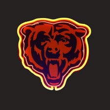 26"x26" Chicago Bears Flex LED Neon Sign Light Party Gift Bar Club Show D cor