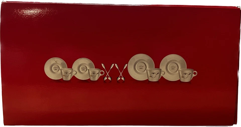 Lavazza Calender 2011 Juego de tazas/platillos y agitadores de café espresso y capuchino Foto 2 de 4