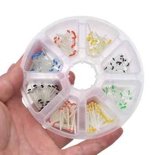 200Pcs Dental Glass Quartz Fiber Straight Screw Thread Post Φ1.2 /1.4 /1.6/1.8