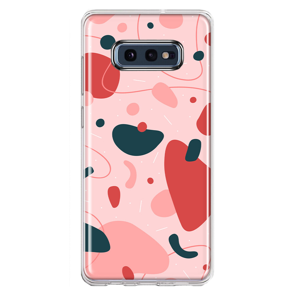 Mundaze Case for Samsung Galaxy S10e Cover Vintage Abstract Pink Groove