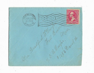18 New Bedford Ma Flag Canceled Cover Ebay
