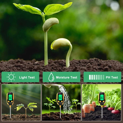 5in1 LCD Digital PH Soil Tester Plant Lawn Water Moisture Temperature Test Meter - Picture 4 of 13