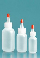 1 oz 30 ml  LDPE Plastic Bottles w/Yorker Dispensing Caps 100 count 