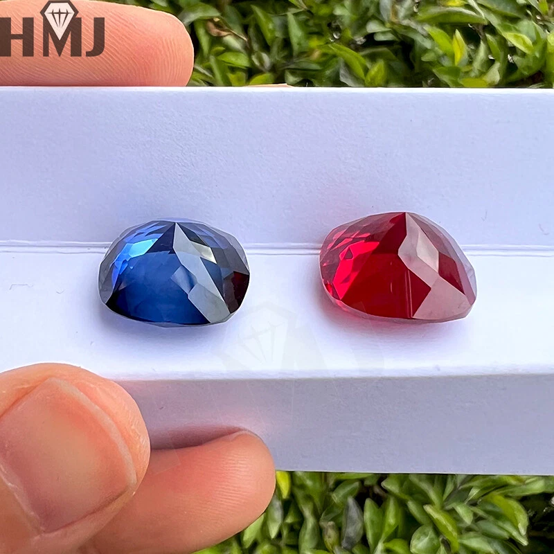 CERTIFIED Lab Grown Sapphire Ruby Cushion Ring Loose Gemstone 0.8 ct -24 ct 16mm - Image 2 of 4