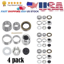 4Sets 25580 14125A Boat Trailer Hub Wheel Bearing Seal Kit For 5200-7000lb. Axle