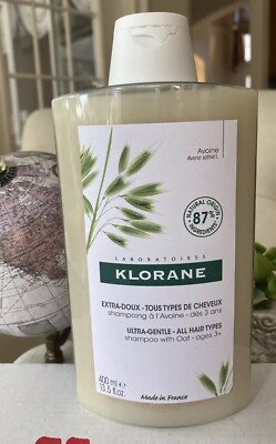 Klorane Shampoo With Oat Milk For All Hair Type 400ml 13.5 Oz Ultra Gentle NWOB