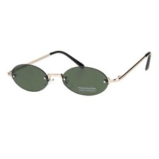 Rimless Oval Shape Sunglasses Unisex Trendy Fashion Metal Frame UV400
