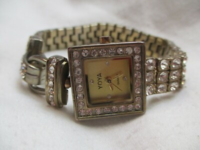Sparkling rhinestones watch from Xonau  square shape quartz Amazon.com: Apzzic Diamond Watch Iced Out CZ Cuban Link  main image 2