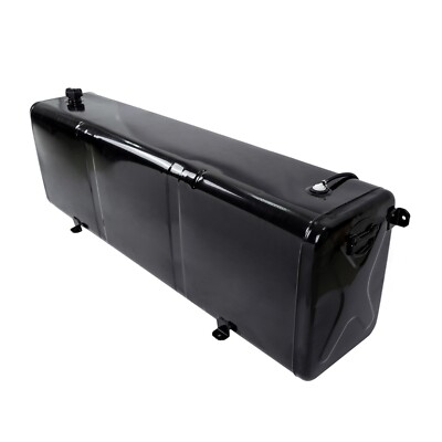 #ad 58 Gallon Steel Vertical Liquid Storage Tank Portable Rectangular Top Feed Black $459.99