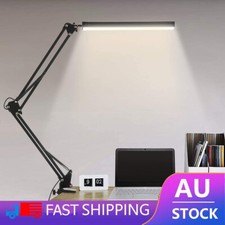 Dimmable LED Desk Lamp With Clamp Bedside Study Reading Table Light Adjustable