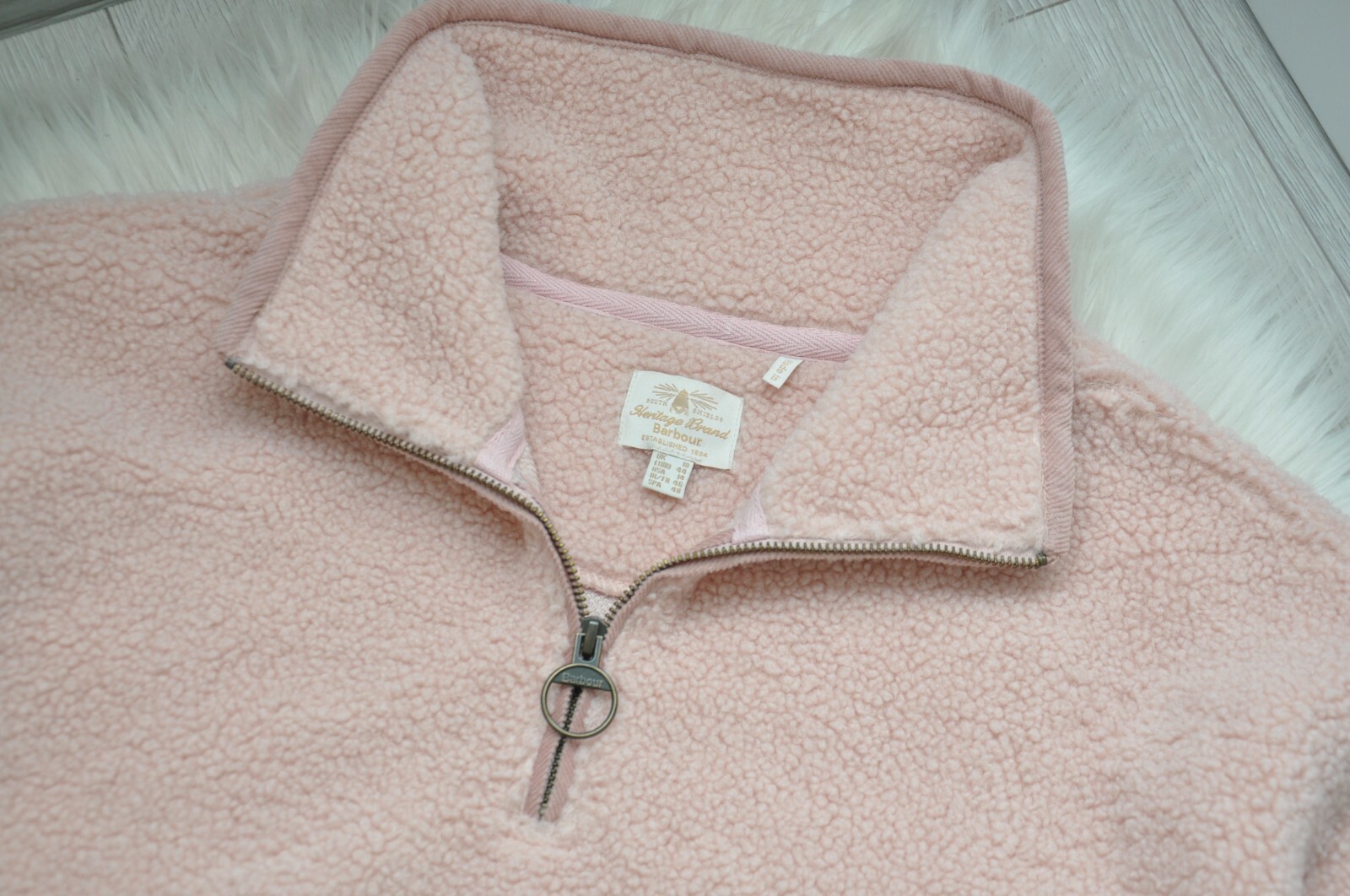 Barbour wildsmith popover fleece pink 