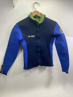 Vintage Rip Culture Surfing Oneill Women s ￼Blue & Rainbow Wet Suit Jacket M