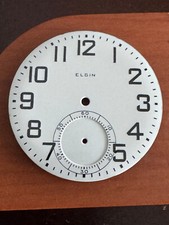 VINTAGE 16 SIZE ELGIN POCKET WATCH PORCELAIN DIAL SINGLE SUNK
