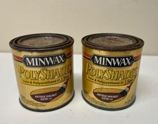 2 Minwax Polyshades Antique Walnut Satin 340 Stain  Polyurethane NEW