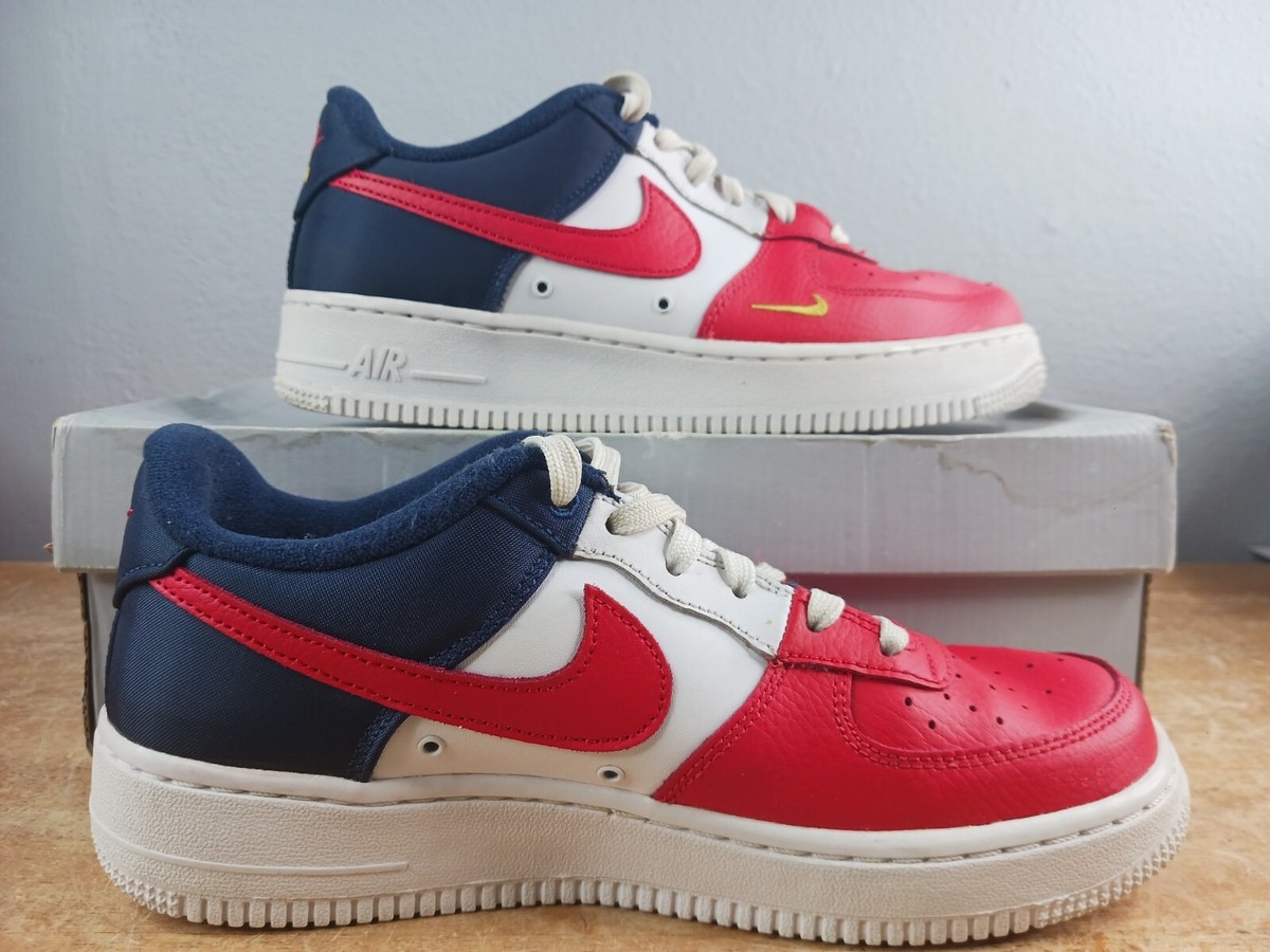 air force 1 lv8 gs red white blue