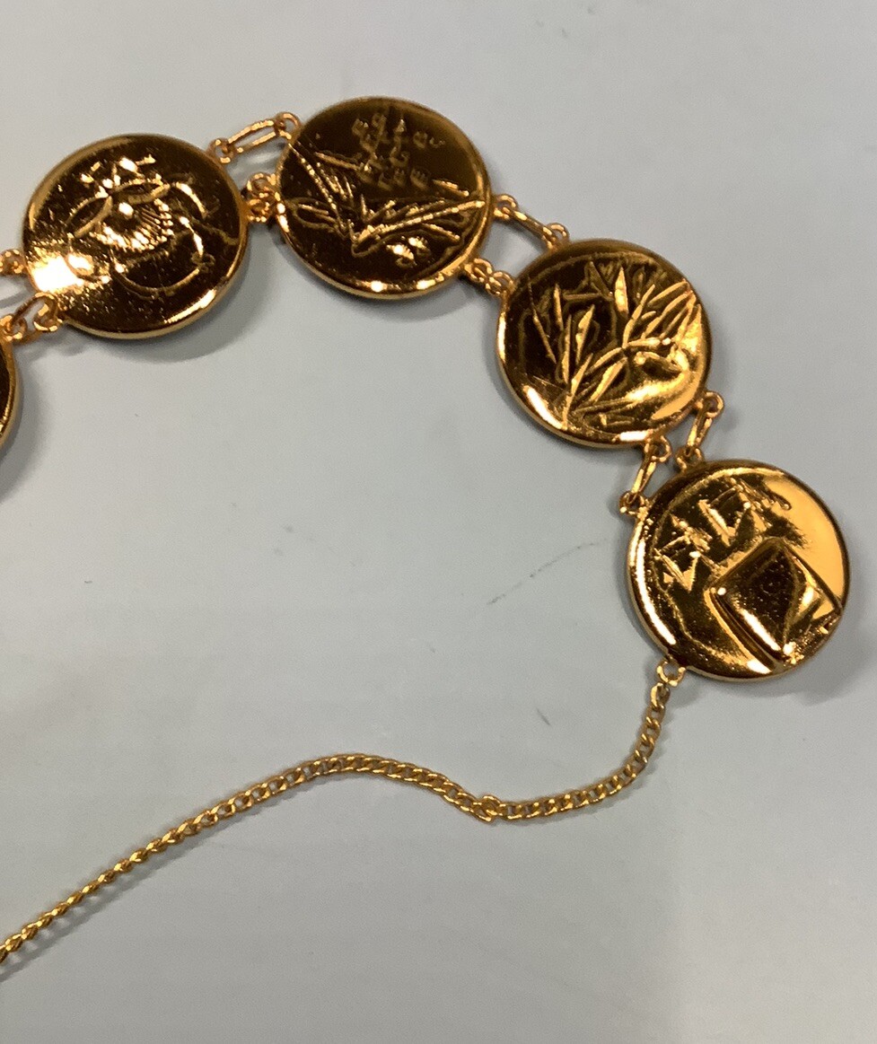 Amita Japanese Damascene Gold Bracelet | eBay