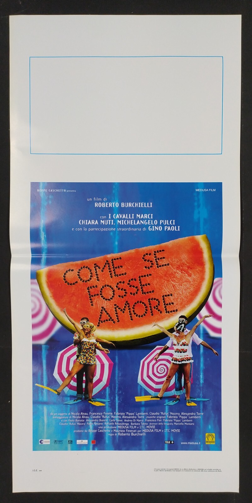 Locandina originale film Come se fosse amore (2002) - Regia di Roberto Burchielli