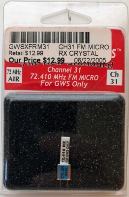 72.410 MHz Channel 31 AIR FM Micro GWS Only Performance Devices PVD 400-1031 New