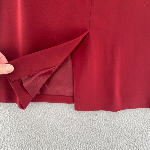 Kasper Skirt Womens 14 Petite Red Knee Length Straight Pencil Suit Office Work - Picture 5 of 10