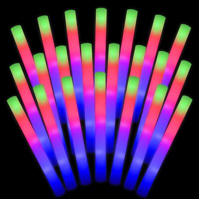 30-500 LED Light Up Foam Sticks Wand Rally Batons Flashing Glow Stick for Party