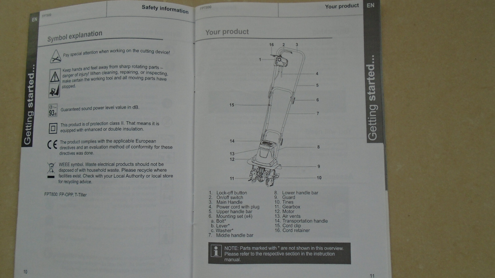 Kingfisher 800W Corded Electric ( 220240 v) Tiller FPT800 from B&Q eBay