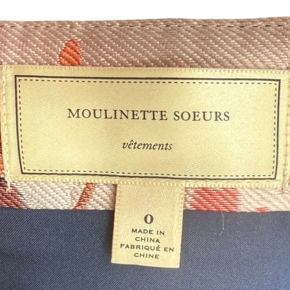 Vestido de Fiesta Anthropologie Moulinette Soeurs Floral Bordado Tul Talla 0 Hada Foto 4 de 4