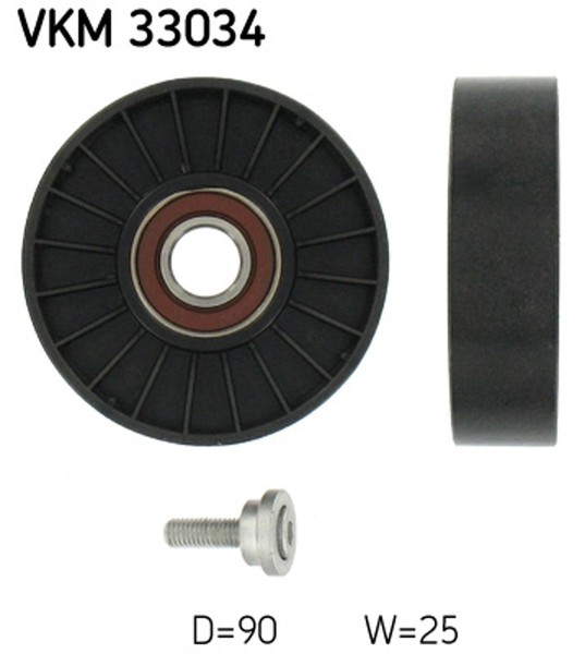 SKF Umlenk-/FüHrungsrolle Keilrippenriemen VKM 33034 FüR Ulysse Peugeot Lancia 2-image