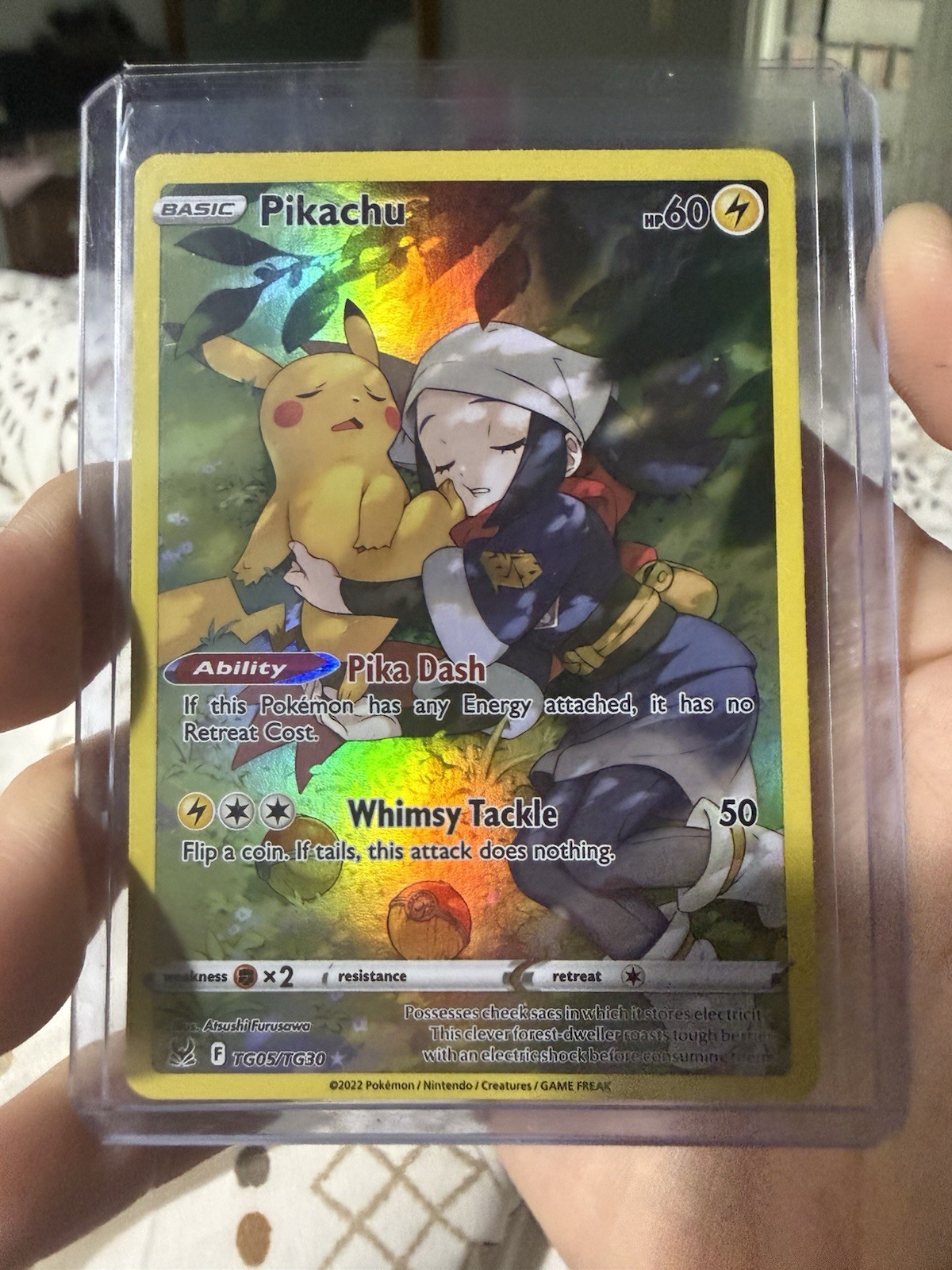Pokemon TCG Pikachu TG05/TG30 Lost Origin Trainer Gallery Holo Card