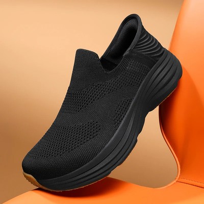 Men's Casual Sneakers Height Increasing Fashion Loafers Non-slip Running Shoes
