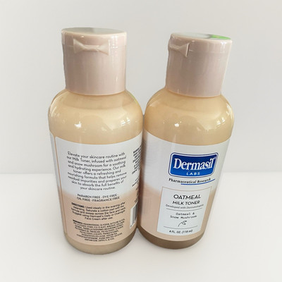 2 Dermasil Oatmeal & Snow Mushroom Milk Toner for Face, Hydration 4 fl oz